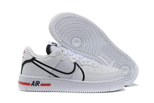 Women's Air Force 1 Low Top White/Black Shoes 051